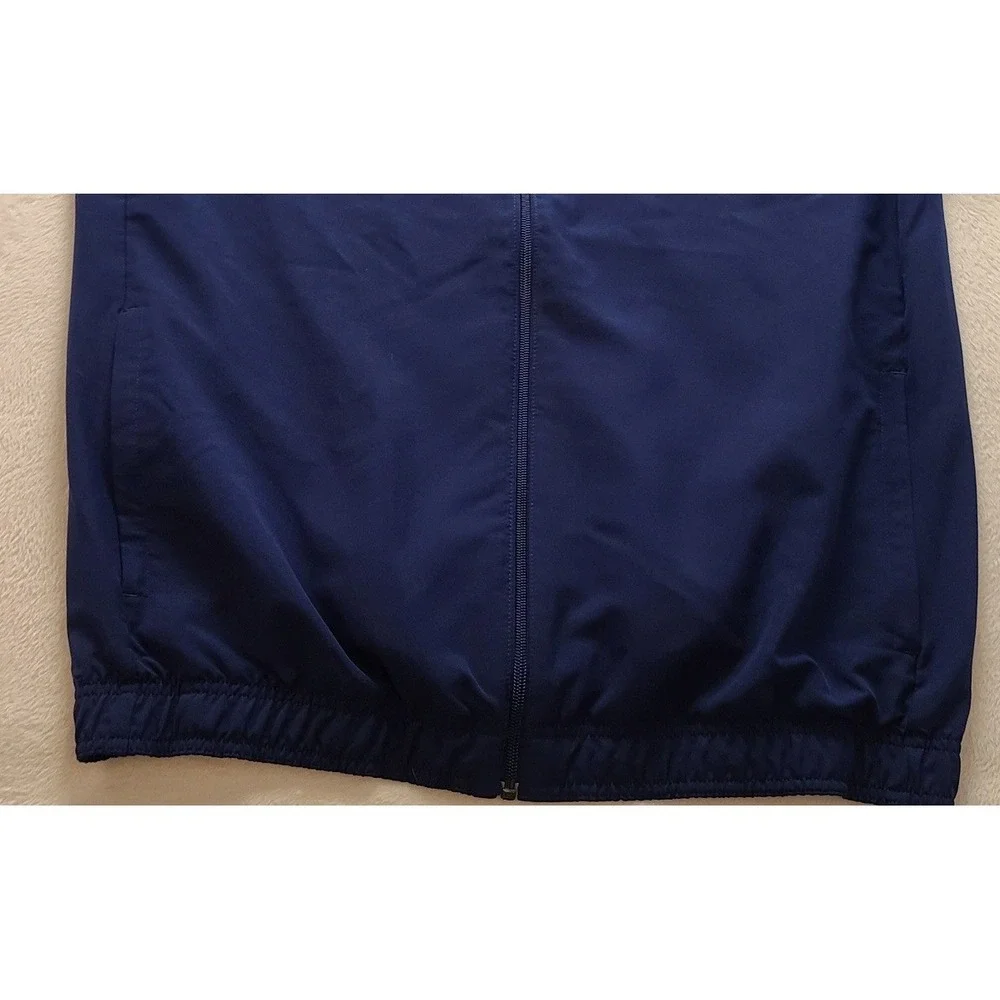 Adidas‎ Navy Blue Full Zip Track Jacket Orange Number 34 Mesh Lined Men's Large